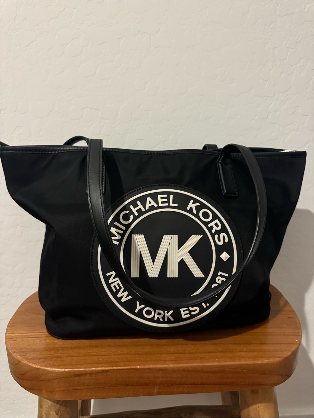 Michael Kors Black and White Logo Tote